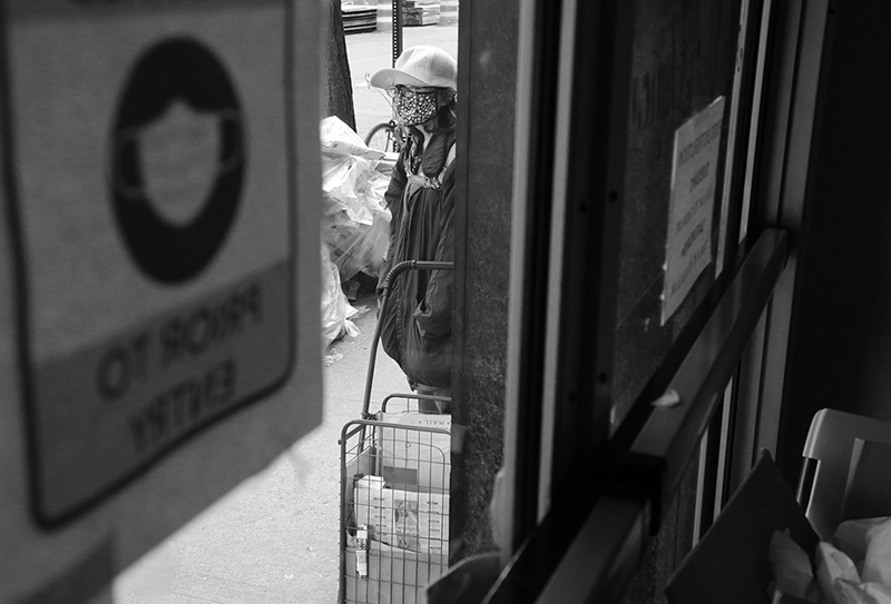 2020 : Food Lines : Seventh Day Adventists Help the Needy : Streetlife : New York City : Times Square : Richard Moore : Photographer : Photojournalist